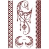 Set of 3 Temporary Tattoos Lace Tattoos Brown Set B-2