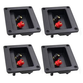 Luomorgo ABS 2 Position Screw-in Speaker Box Terminal Cup Binding Post for Car/Home Audio 301 Copper Rod 4pcs