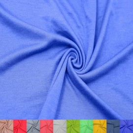 Texco Inc 60" Wide Poly Rayon Spandex Jersey Knit Fabric by The Yard – 155 GSM, Lightweight, Breathable, 2-Way Stretch for Sewing, Apparel, Dresses, Baby Clothes & DIY, Royal 1 Yard