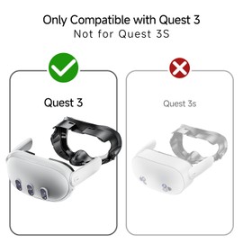 APEXINNO Facial Interface for Meta/Oculus Quest 3, VR Face Cover with 2 Breathable Foam Pads, Light-Blocking Nose Pad, Comfortable Cushion (Compatible Only with Meta Quest 3, Not 3S)