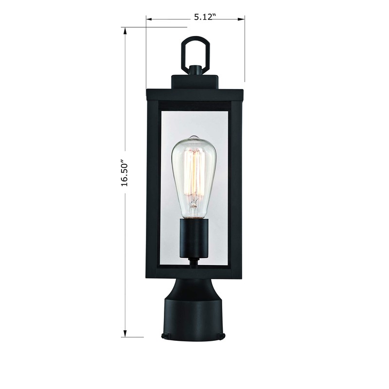 WISBEAM Outdoor Post Light, Pole Lantern, E26 Base 60W Max,