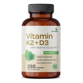 Vitamina K2 (mk7) + D3 5,000iu Con 250 Capsulas Hecho En Usa Sabor Sin Sabor