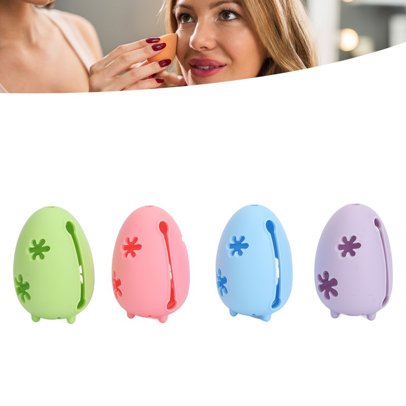 4 Colors Beauty Sponge Holder Vented Double Sided Hollow Out