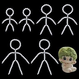 PH PandaHall 6pcs Plush Toy Skeleton Doll Skeleton Mascot Round Head Skeleton Skeleton Limb Connector Doll Making Accessories Doll Making Accessories Doll Making Props DIY Plush Doll Making Stand