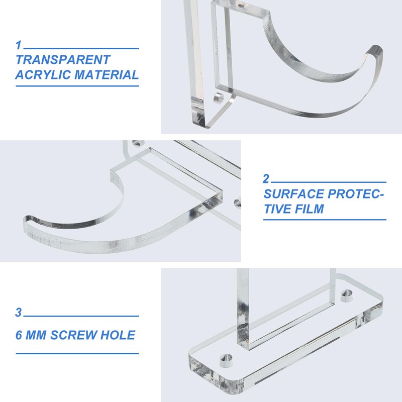 sourcing map Sword Wall Mounting Holder 1 Set Acrylic Lightsaber