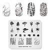 Rolabling Tropical Scenery Nail Art Stamping Plates - Stamping Templates