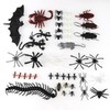 50 PCS Halloween Bugs,Plastic Spiders Halloween,Plastic Spiders,Plastic Bugs,Fake Spiders,Fake Spider,Bugs,Halloween