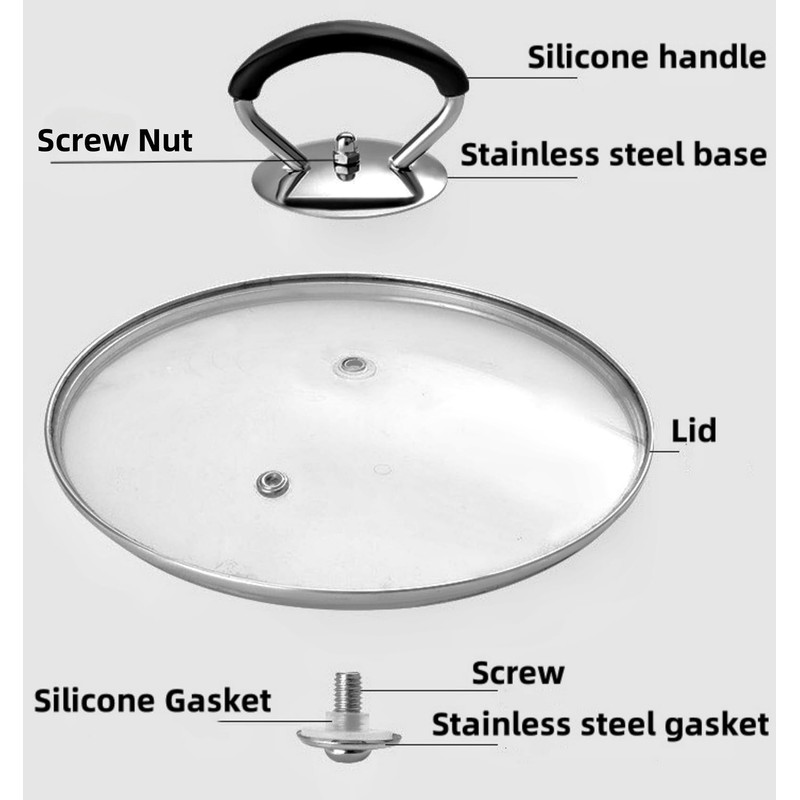 1 Pcs Universal Crock Pot Lid Handle, Stainless Steel Heat