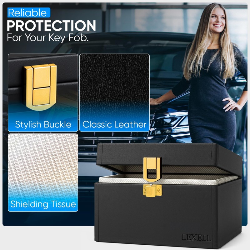 PRO-TECH Faraday Box for Car Keys with Pouches - Premium