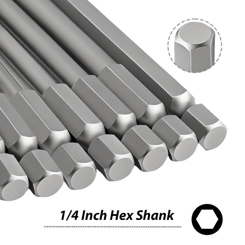 Utoolmart 200mm/7.9” Extra Long Torx Screwdriver Bit Set 11pcs, Magnetic