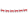 4" Tall Red Wagon Garland, Red Wagon Banner, Red Wagon