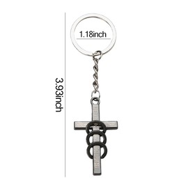 Cool Cross Keychain for Men Women Bible Christian Birthday Gifts for Him Her Funny Gifts for Sister Brother Graduation Gifts for Son Daughter Faith Based Gifts Key Chains for Car Keys Catholic Gifts