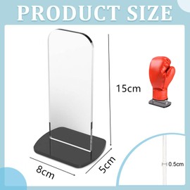 SAHENITEANA 2 Piezas Soporte para Guantes De Boxeo, Soporte De Exhibición De Guantes De Boxeo De Acrílico Soporte De Exhibición De Guantes De Boxeo Vertical Soporte( Negro - 2 Piezas)