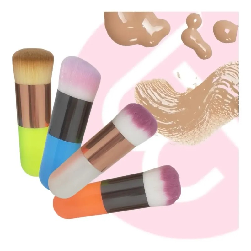 Brocha Base Maquillaje Aplicador Polvo Traslucido Corrector Tono azar