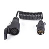 Woola 1.6m Trailer Extension Lead,12V Spiral Trailer Line 7pin Male