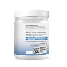BIO B | Colágeno Hidrolizado en polvo | Rinde 30 porciones con 10g de colágeno cada uno | 300 gr Colágeno bovino y porcino tipo 1 y 3