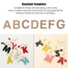 Keychain Templates DIY Transparent Acrylic LetterShape Craft Tools with Protective