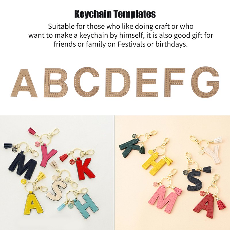 Keychain Templates DIY Transparent Acrylic LetterShape Craft Tools with Protective