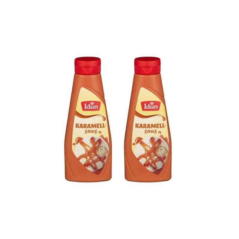 Idun Karamel Sauce, Caramel Dessert Topping, 360g, 2-Pack