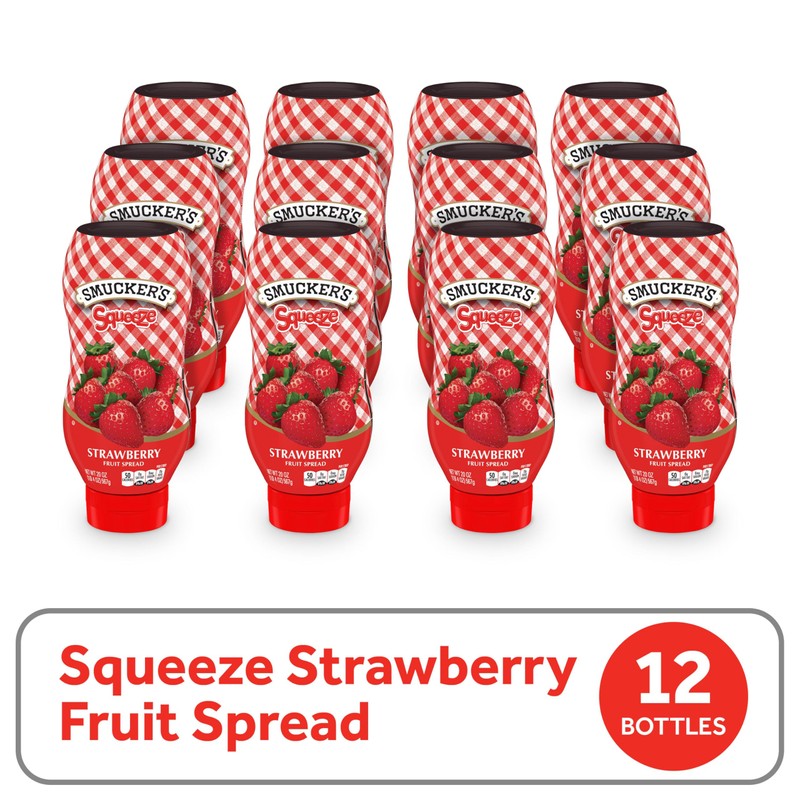 Smucker's Squeeze Strawberry Fruit Spread, 20 Ounces (Pack of 12)