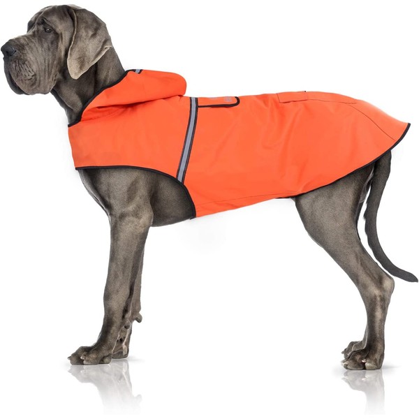 Bella & Balu Dog Raincoat, Waterproof Hooded Dog Coat with