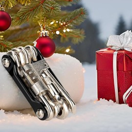 WIWUE GUO Bike Chain Tool Multitool Kit Stainless Steel w/ Chain Breaker & Tire Repair for