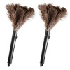 Retractable Feather Duster Ostrich Feathers Anti-Static Reusable Eco-Friendly Handheld Cleaning