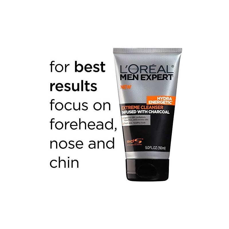 L'Oreal Men Expert Hydra Energetic Facial Cleanser with Charcoal for