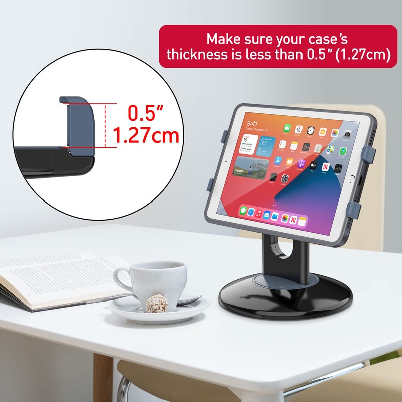 AboveTEK Retail Kiosk Tablet Stand, 360° Rotating Commercial Stand for