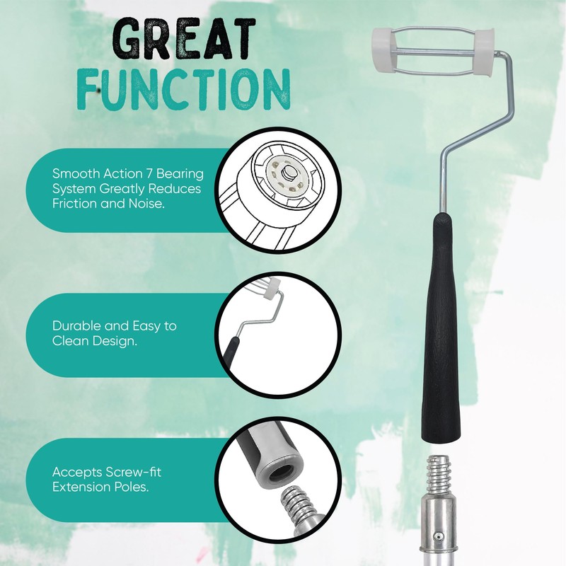 Unvert Paint Roller Frame, for Walls, Ceiling on All Surfaces