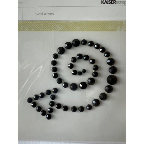 Kaisercraft Rhinestones Black Matte Arrow Self-adhesive NEW