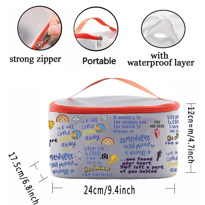 PXTIDY Broadway Musical Makeup Bag Come from Away Musical Themed