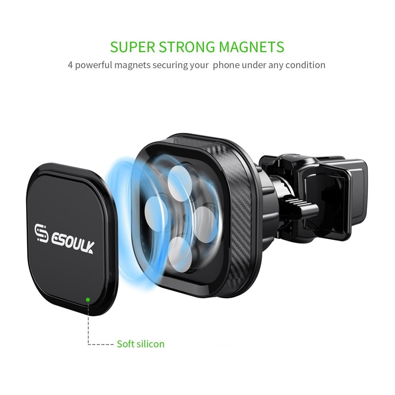 Esoulk Magnet Air Vent Holder Black