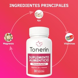 TONERIN - Suplemento Alimenticio con Ingredientes 100% Naturales (30 Cápsulas)