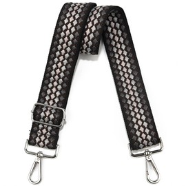 LoZoDo Silver Hardware Purse Strap Crossbody Straps for Purses Wide Shoulder Strap Adjustable Replacementor Shoulder Bags, Canvas Tote Handbags