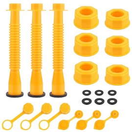 Gas Can Spout Replacement,3-Kits Gas Can Vent Kit with Gas Can Nozzle,Gas Can Replacement Spout Kit with Runner Gasket for 1/2/5/10 Gallon Cans, Oil  Dispensers