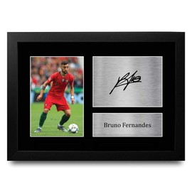 HWC Trading FR A4 Bruno Fernandes Portugal Gifts Printed Autograph For Fans And Fans - A4 Framed