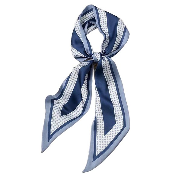 GIMIRO Satin Silk Scarf 148 x 13.5 cm, Tie, Double