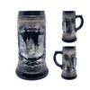 .6 Liter Charcoal Black Deluxe Ceramic Beer Stein Mug with