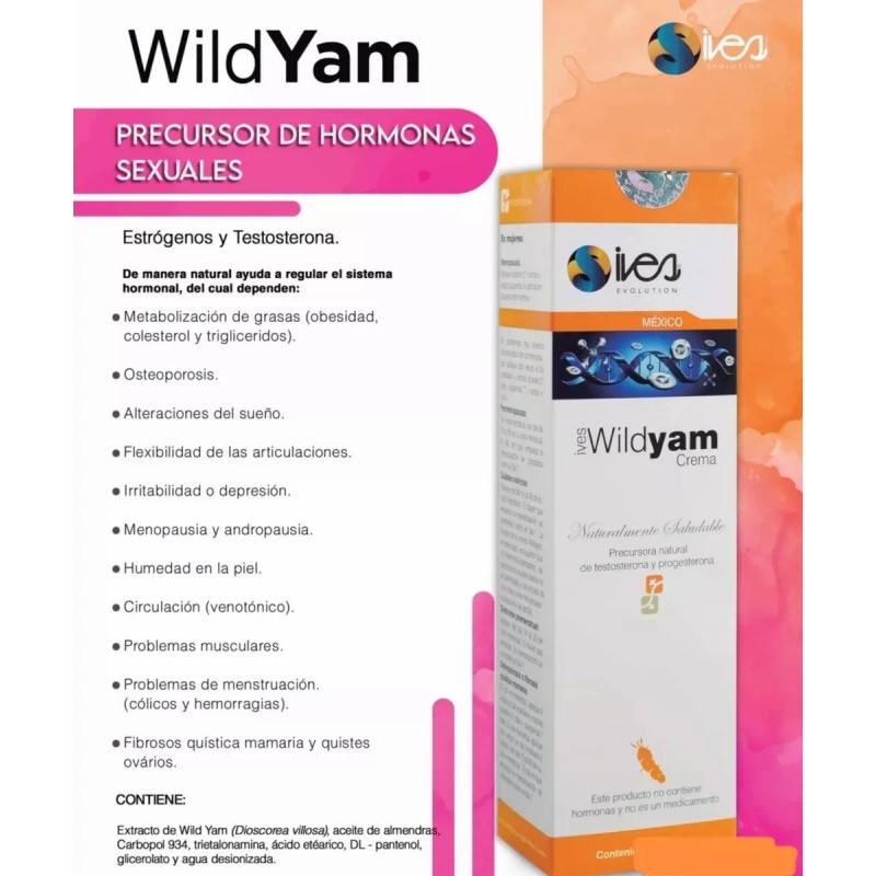 Crema De Camote Silvestre Ives Evolution México Wild Yam Neutra