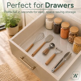 Zuvo Shelf Liners for Kitchen Cupboards, Non-Slip Drawer Liner 30x300cm