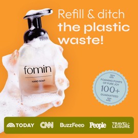 FOMIN Foaming Hand Soap Tablets (6 Count) - Makes 48 fl oz (6 x 8 fl oz) - Basil Mandarin Foaming Hand Soap Refills, Sustainable Soap Tablets for Hands