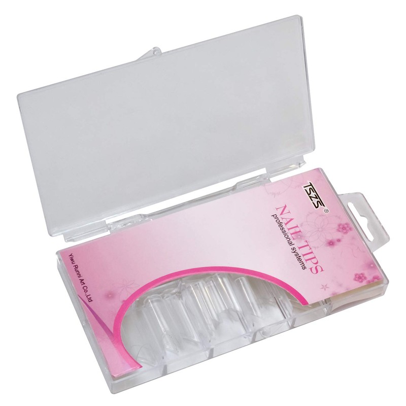 Half Tips Clear AN25/100P [Nail/Length Out/sukarupu/Nail Supplies]