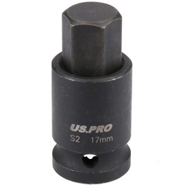 AB Tools M17 x 55mm 1/2” Drive Short Impact Impacted Allen Hex Key Socket