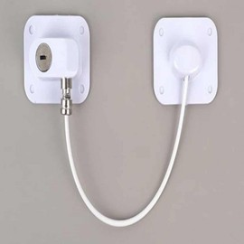 Key-Type Wire Auxiliary Lock Anti-Opening Black 2ea