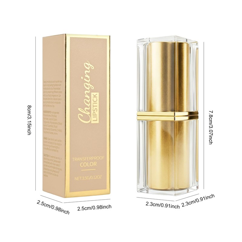 FREEORR Color Changing Lipstick, PH Adjusting Lipstick, Crystal Transferproof Long