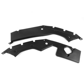 IKON MOTORSPORTS, Engine Bay Side Panel Covers Compatible With 2016-2020 Honda Civic, Unpainted ABS Long Version X Gen 10 Generation Interior Body Part Engine Covers Case Guards, Left Right Side