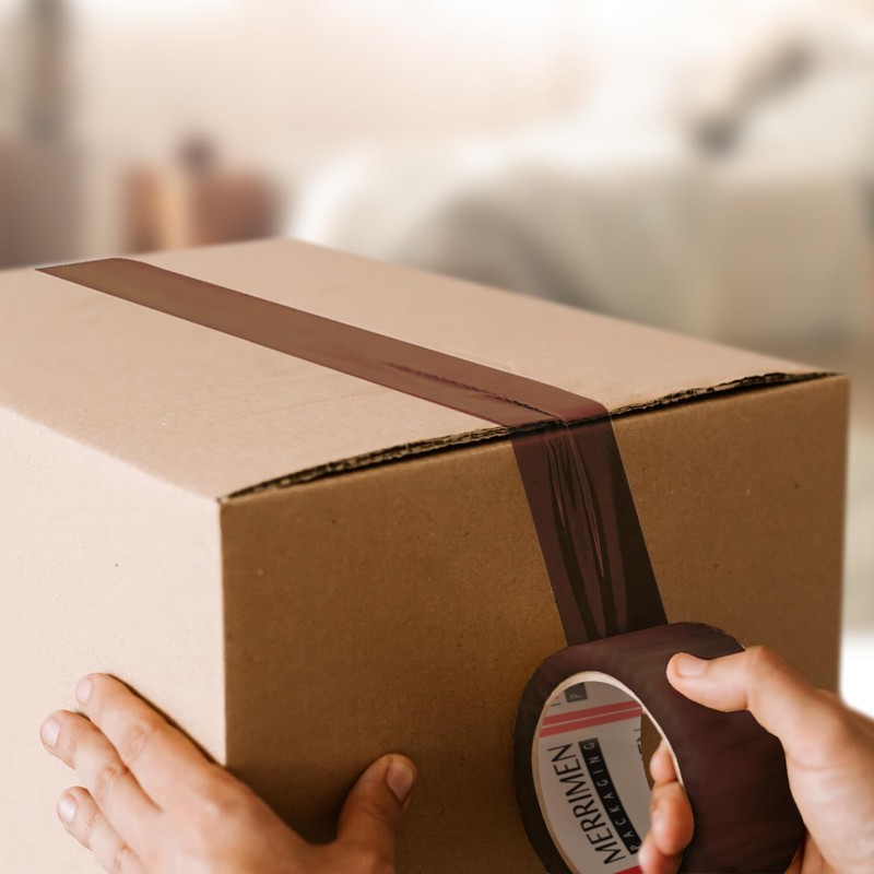 Merrimen Strong Heavy Duty Brown Packaging Tape - 6 Rolls