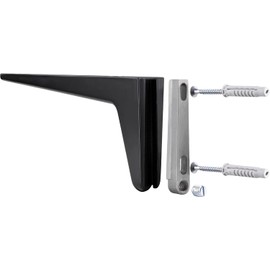 Gedotec Pinocchion Designer Shelf Bracket, Wall Shelf Made of Metal, Black Anodised, Pack of 1, Shelf Bracket, Heavy Duty, Shelf Support with Load Capacity up to 80 kg