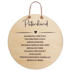 CJ&M Godchild Plate | Wooden Sign | Gift Godchild | Gift Christening | Godchild | Godfather | Birthday Godchild